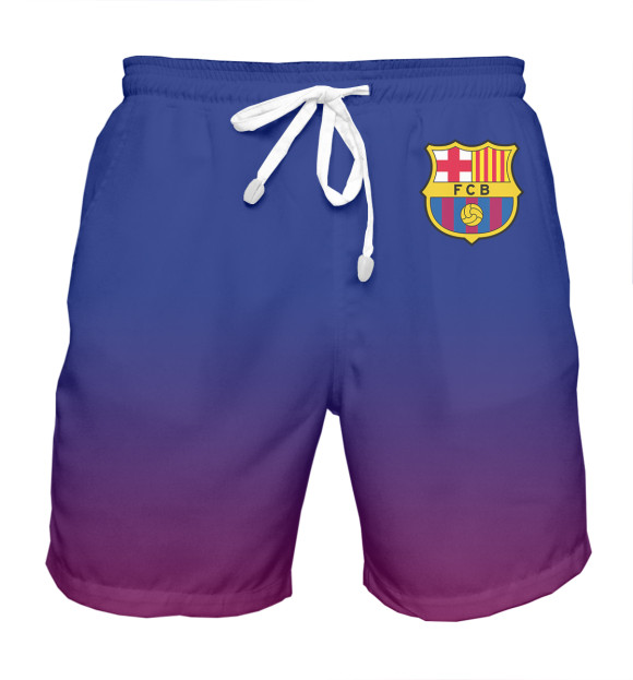 Мужские шорты с изображением Барселона цвета Белый