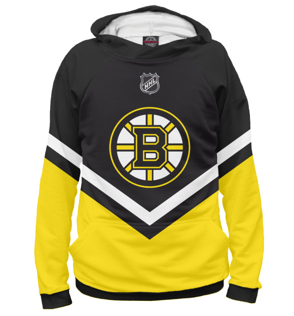 Женское худи с изображением Boston Bruins цвета Белый