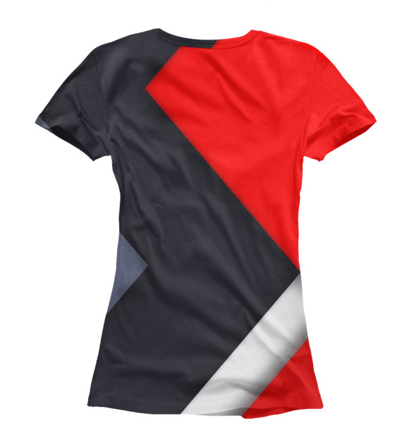 Женская футболка с изображением Линии геометрии цвета Белый