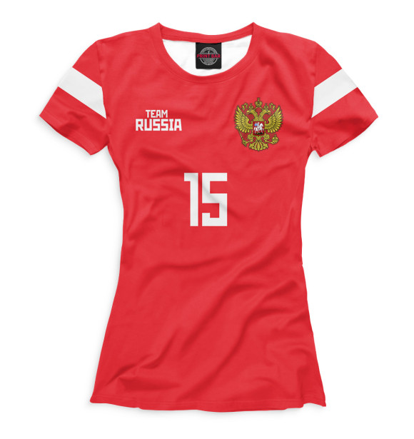 Женская футболка с изображением Сборная России Миранчук Алексей цвета Белый