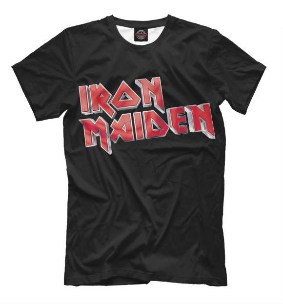 Мужская футболка с изображением Iron Maiden цвета Черный