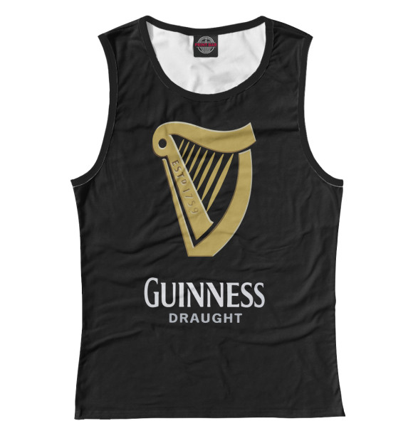 Майка для девочки с изображением Ирландия, Guinness цвета Белый