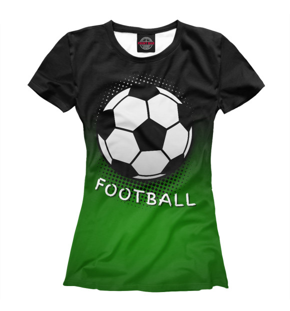 Футболка для девочек с изображением Football цвета Белый