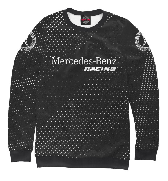 Мужской свитшот с изображением Mercedes | Racing цвета Белый