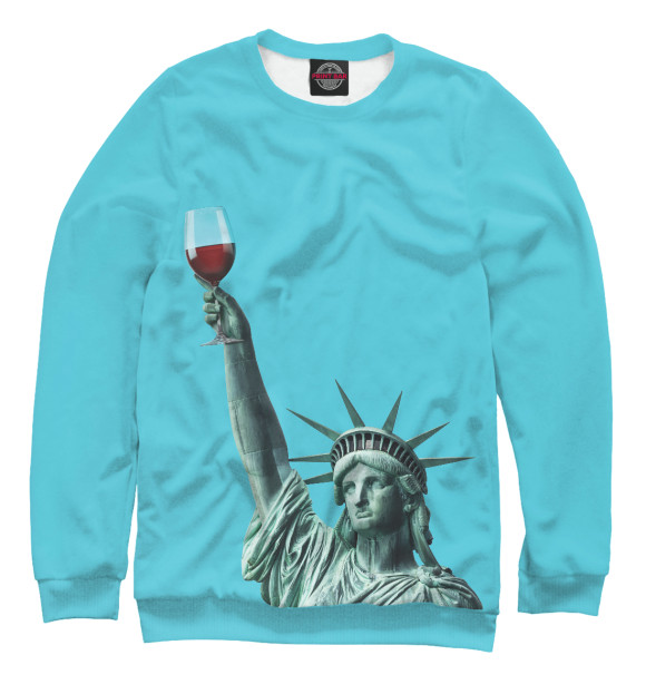 Женский свитшот с изображением Liberty Cheers цвета Белый