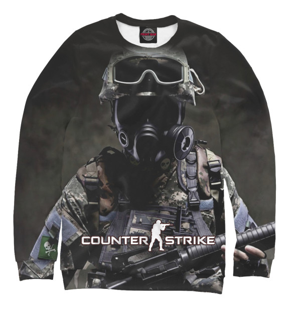 Свитшот для мальчиков с изображением Counter Strike цвета Белый
