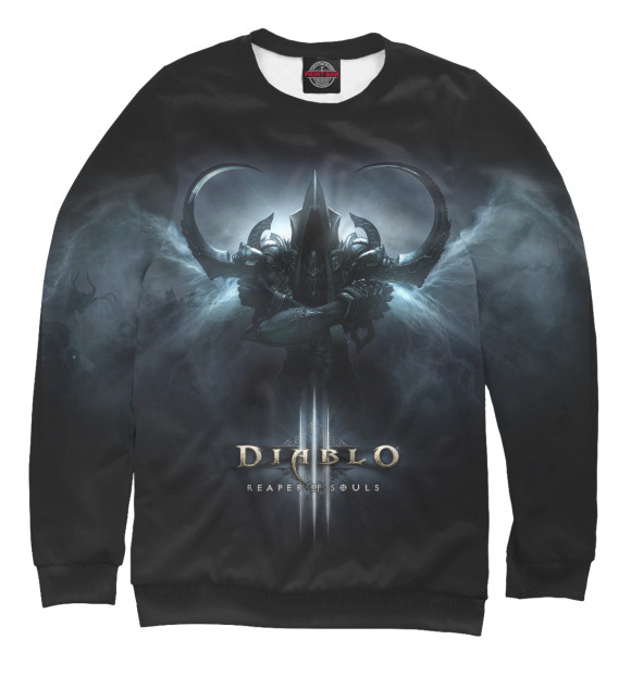 Мужской свитшот с изображением Diablo III цвета Белый