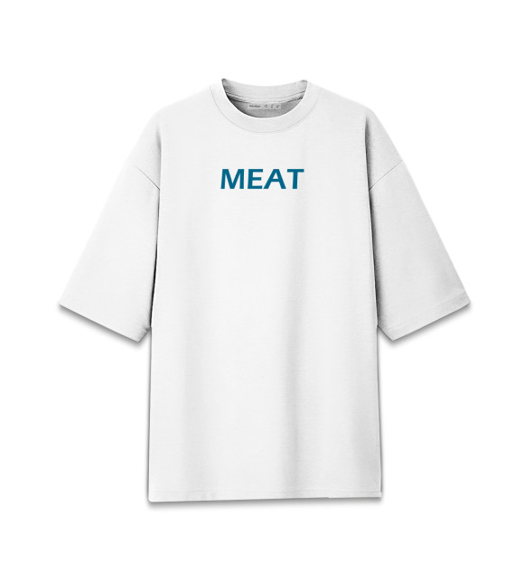 Мужская футболка оверсайз с изображением Кулинарные поединки Сомы цвета Белый