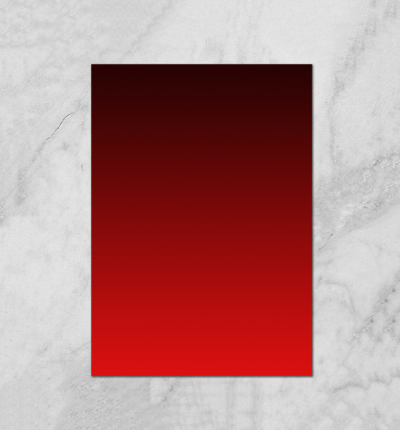Плакат с изображением Градиент Красный в Черный цвета Белый