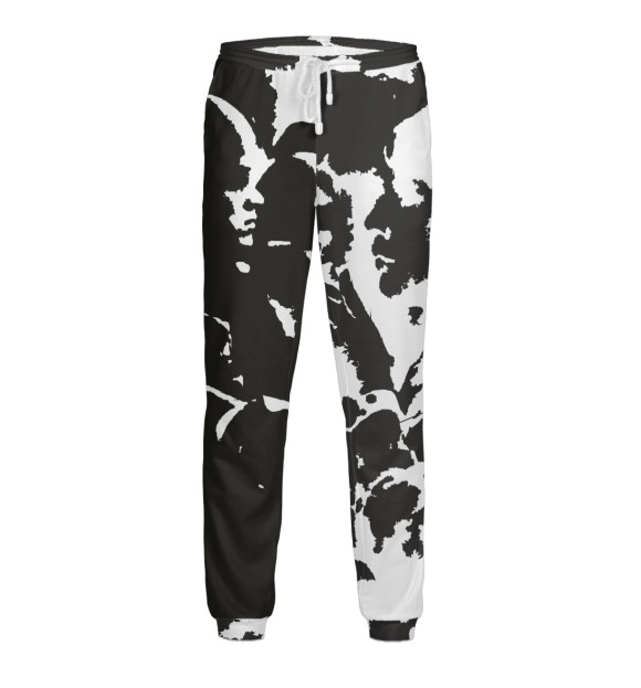 Мужские спортивные штаны с изображением Тест Роршаха цвета Белый