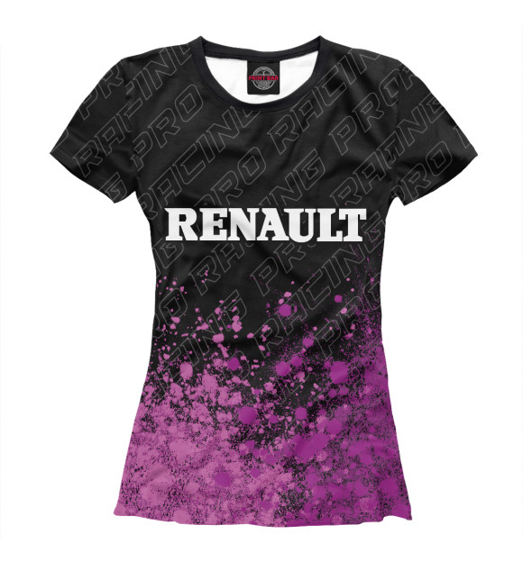 Женская футболка с изображением Renault Pro Racing цвета Белый