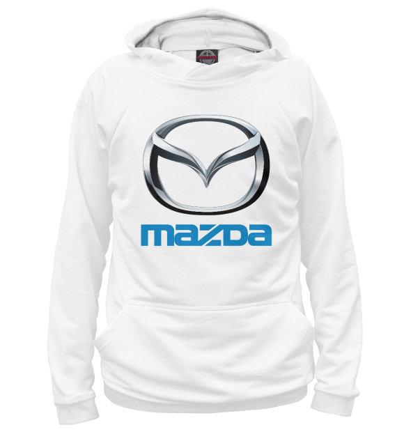 Худи для девочки с изображением Mazda цвета Белый