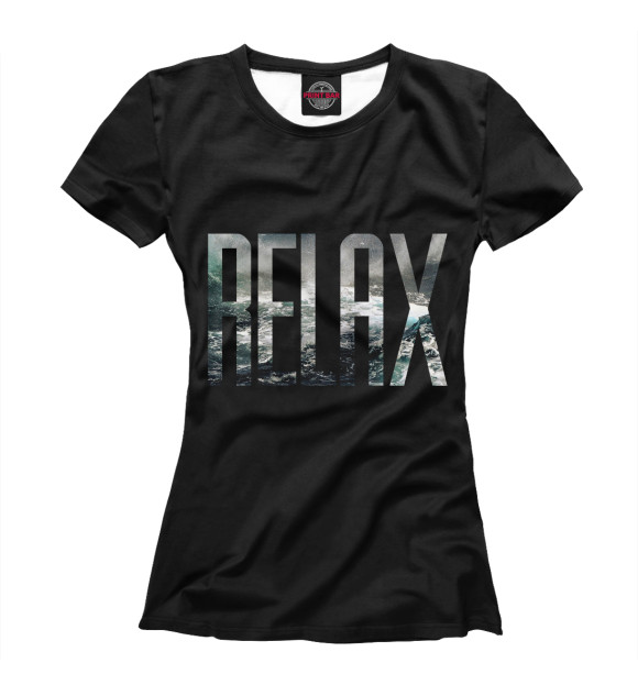 Женская футболка с изображением Релакс цвета Белый