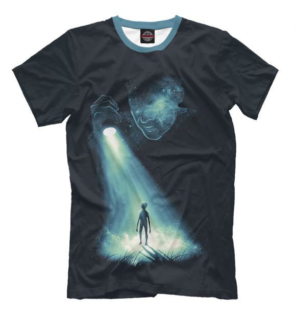Мужская футболка с изображением Space Observer цвета Черный