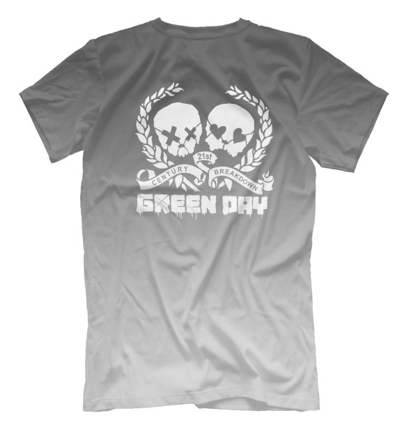 Мужская футболка с изображением Green Day цвета Белый