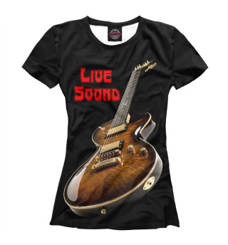 Женская футболка Живой звук - гитара