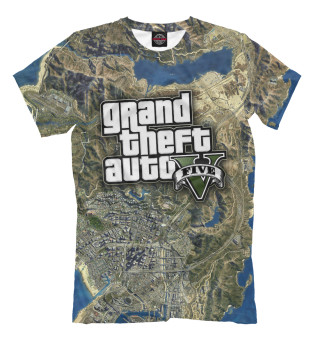 Мужская футболка Карта GTA V
