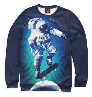 Свитшот для девочек Космонавт-скейтер