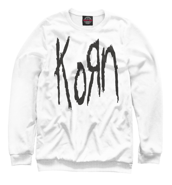 Свитшот для мальчиков с изображением KoRn Logo цвета Белый