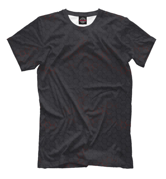 Мужская футболка с изображением Стальная броня цвета Черный