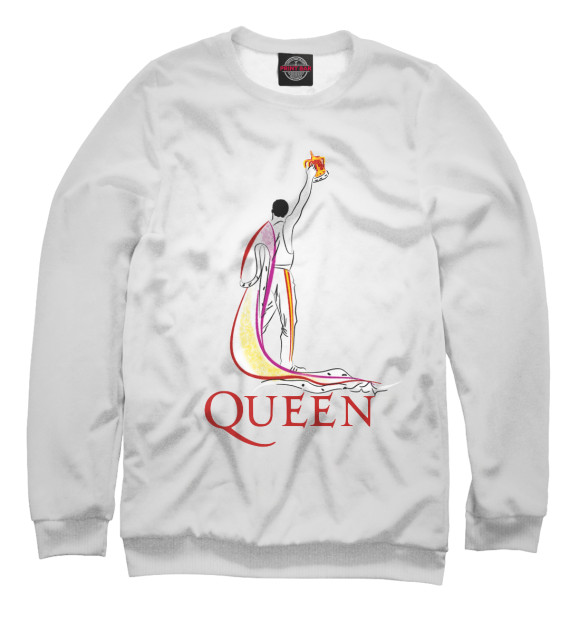 Женский свитшот с изображением Queen цвета Белый