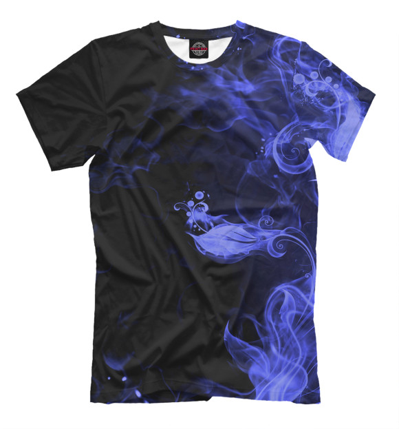 Мужская футболка с изображением Дым цвета Черный
