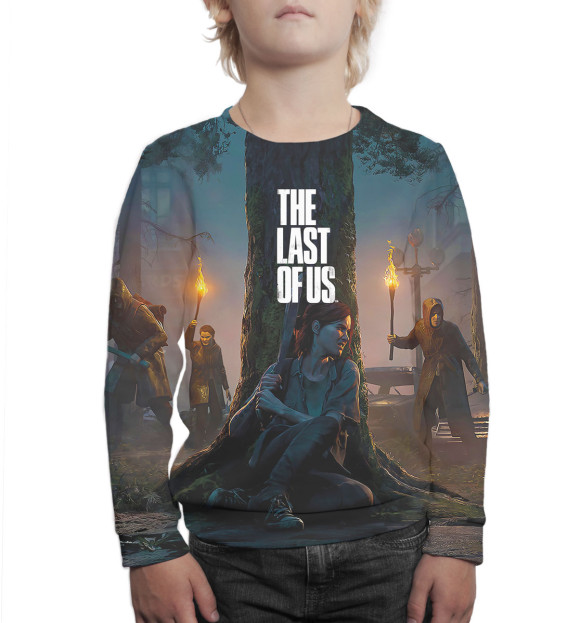 Свитшот для мальчиков с изображением The Last of Us цвета Белый