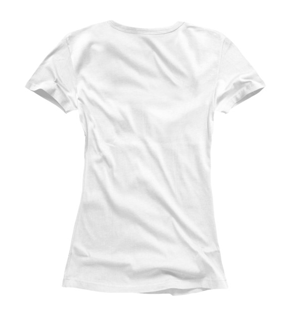 Женская футболка с изображением Пион цвета Белый