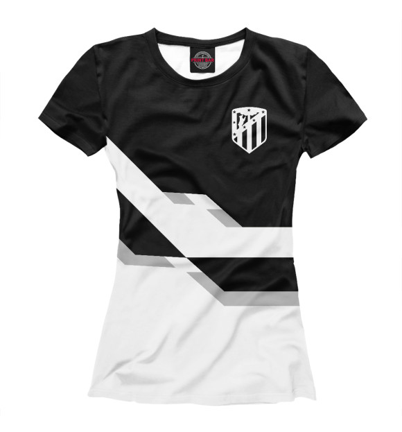 Футболка для девочек с изображением Atletico Madrid цвета Белый
