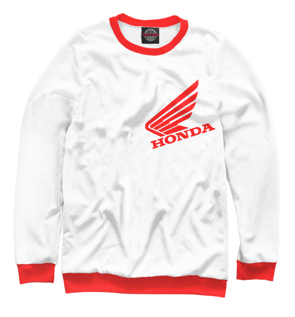 Женский свитшот с изображением Honda Logo цвета Белый