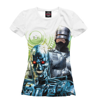 Женская футболка Robocop vs Terminator