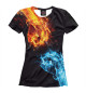 Женская футболка Вода и пламя