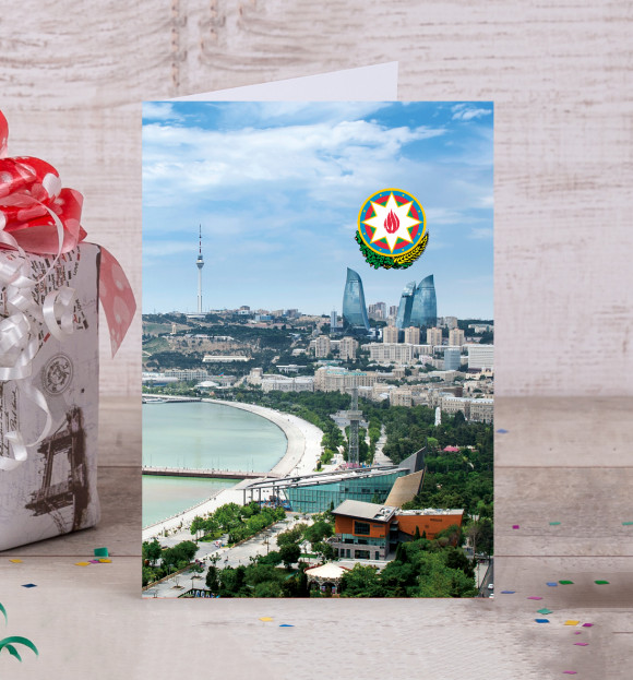 Открытка с изображением Азербайджан - Баку цвета Белый