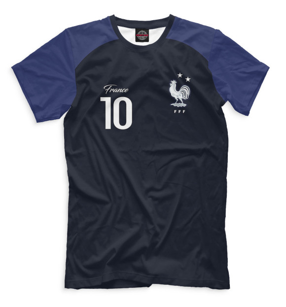Футболка для мальчиков с изображением Килиан Мбаппе - Сборная Франции цвета Черный