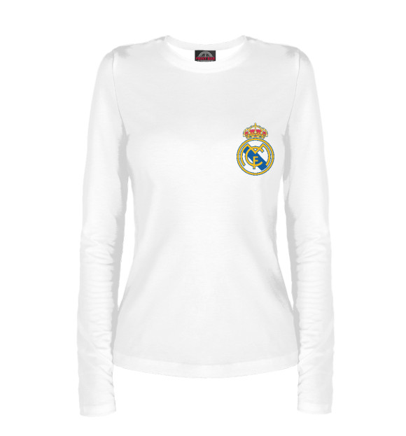 Женский лонгслив с изображением Real Madrid цвета Белый
