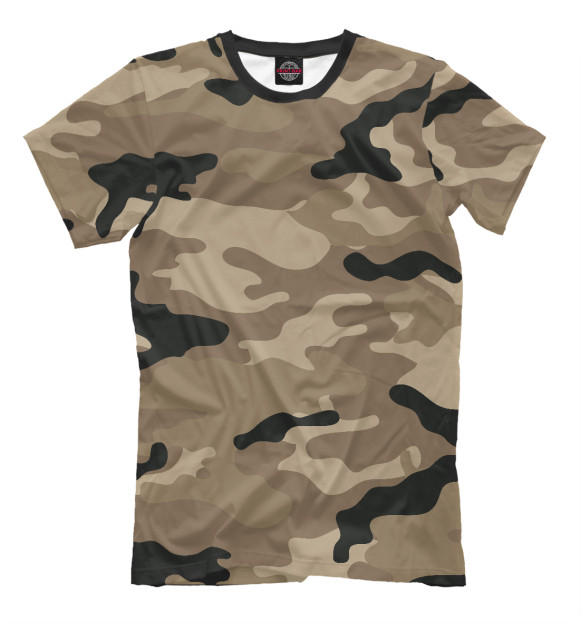 Мужская футболка с изображением Military цвета Серый