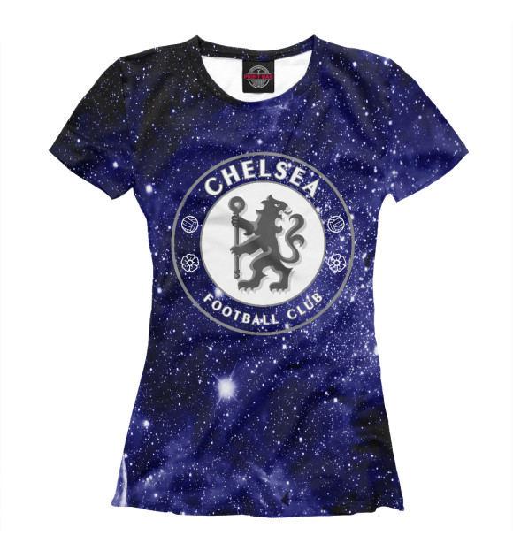 Женская футболка с изображением Chelsea Cosmos цвета Белый
