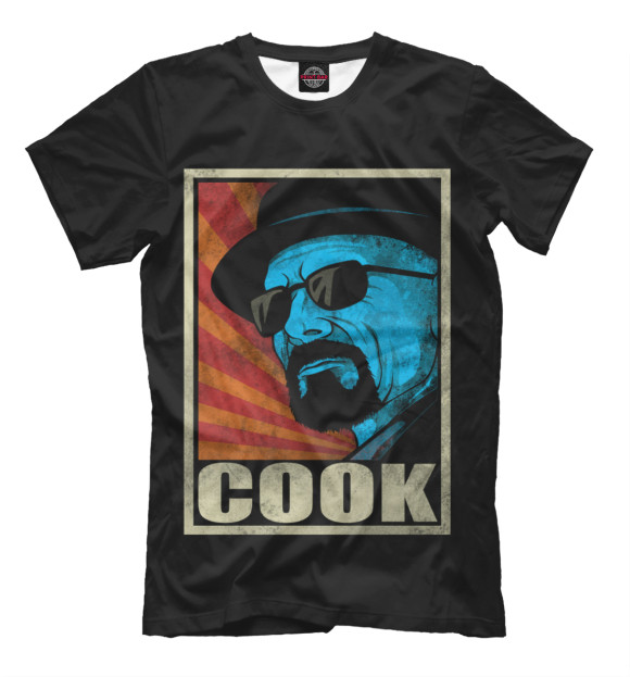 Мужская футболка с изображением Cook цвета Черный