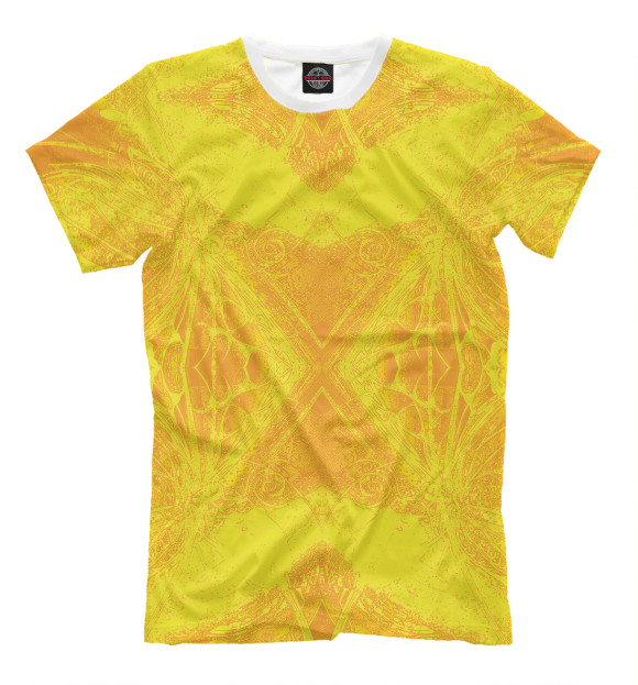 Мужская футболка с изображением Солнечные узоры цвета Хаки
