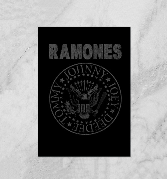 Плакат с изображением Ramones цвета Белый