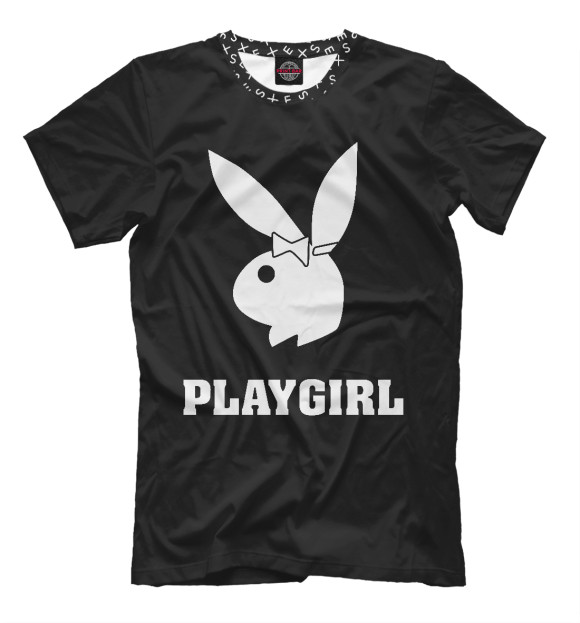 Мужская футболка с изображением Playgirl цвета Белый