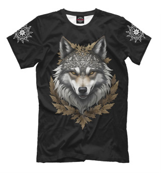Мужская футболка Волк - помни свои корни