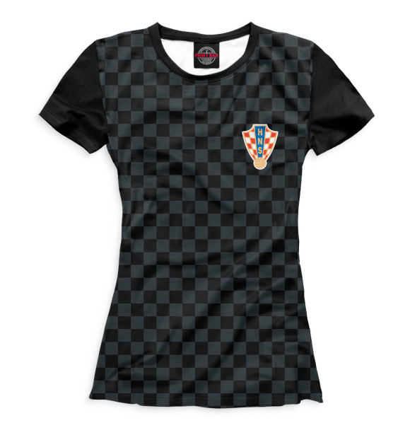 Женская футболка с изображением Сборная Хорватии цвета Белый