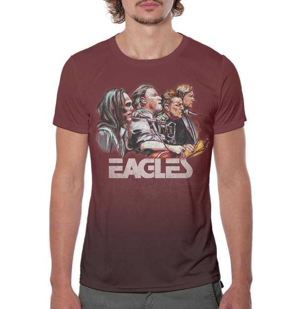 Мужская футболка с изображением Eagles цвета Белый
