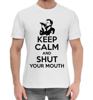 Хлопковая футболка для мальчиков Успокойся и рот закрой