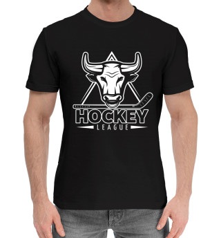 Мужская хлопковая футболка Hockey league