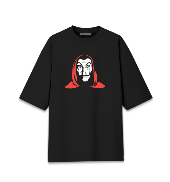 Мужская футболка оверсайз с изображением Бумажный Дом цвета Черный