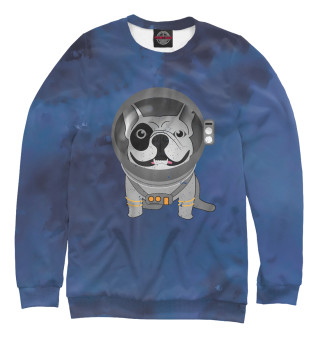 Женский свитшот French Bulldog Astronaut