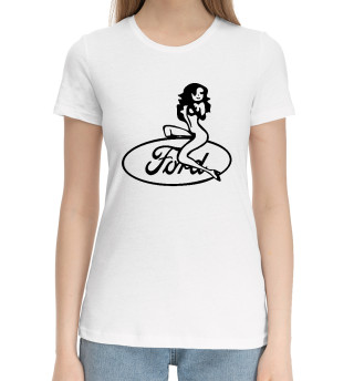 Хлопковая футболка для девочек Ford и девушка