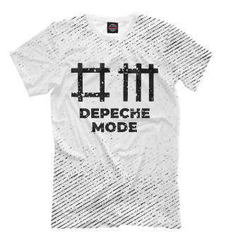 Мужская футболка Depeche Mode гранж светлый